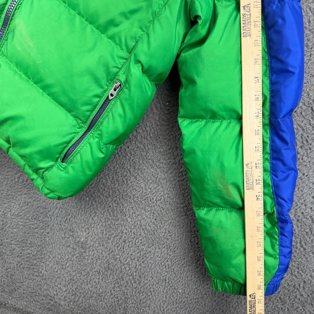 Polo Ralph Lauren Mens RL250 Down Puffer Jacket Green Blue Red Colorblock Size M